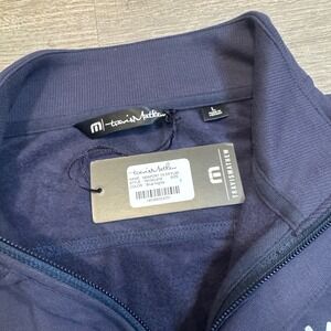 TravisMathew Newport 1/4 Zip Pullover Fleece Navy Blue Men's Size L